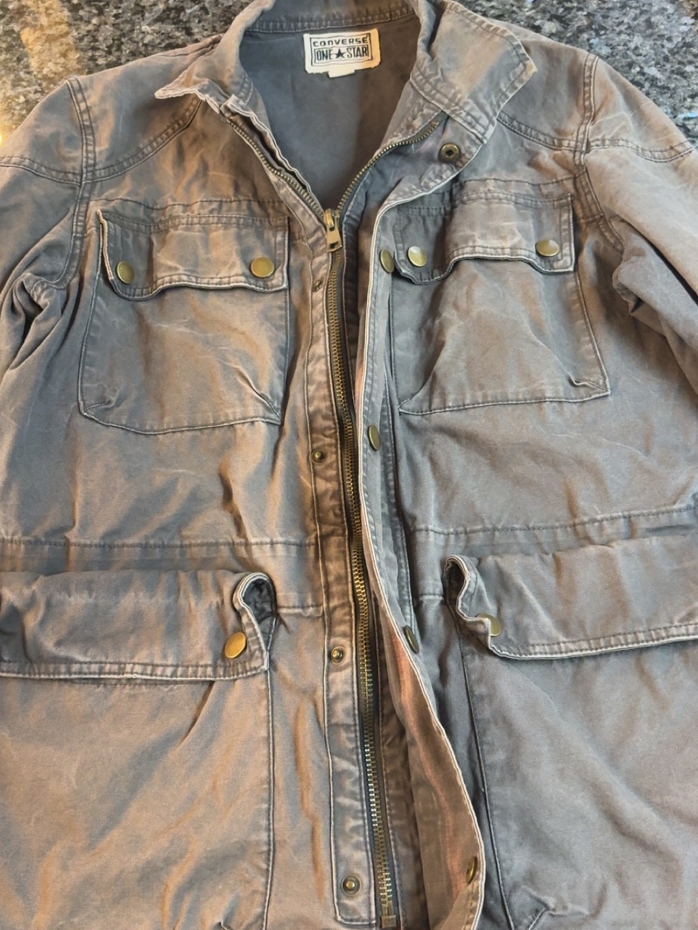 Converse Men's Washed Gray Field Jacket